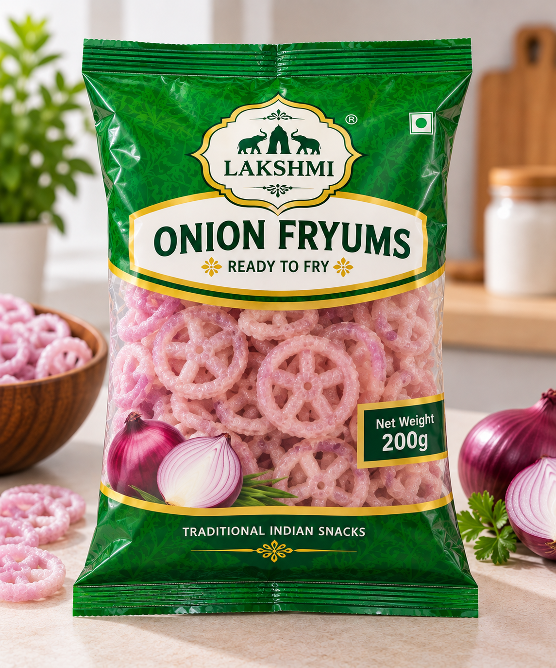 Lakshmi Onion Fryums 200g