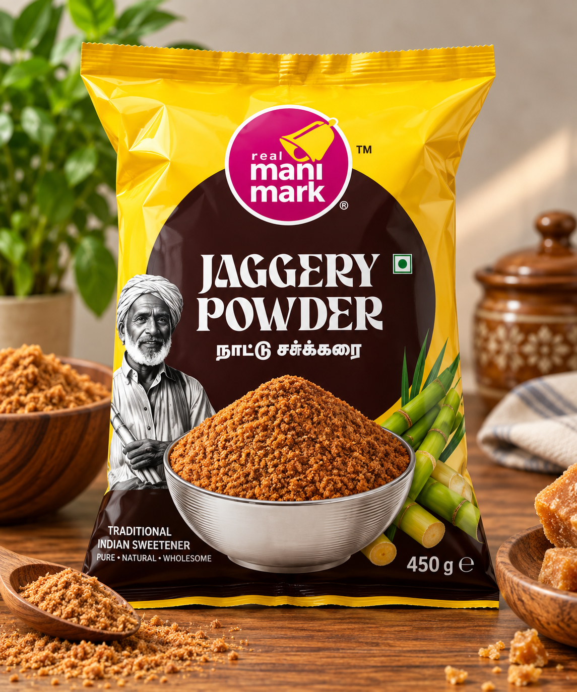 Manimark Jaggery Powder (Nattu Sakkarai) 450g