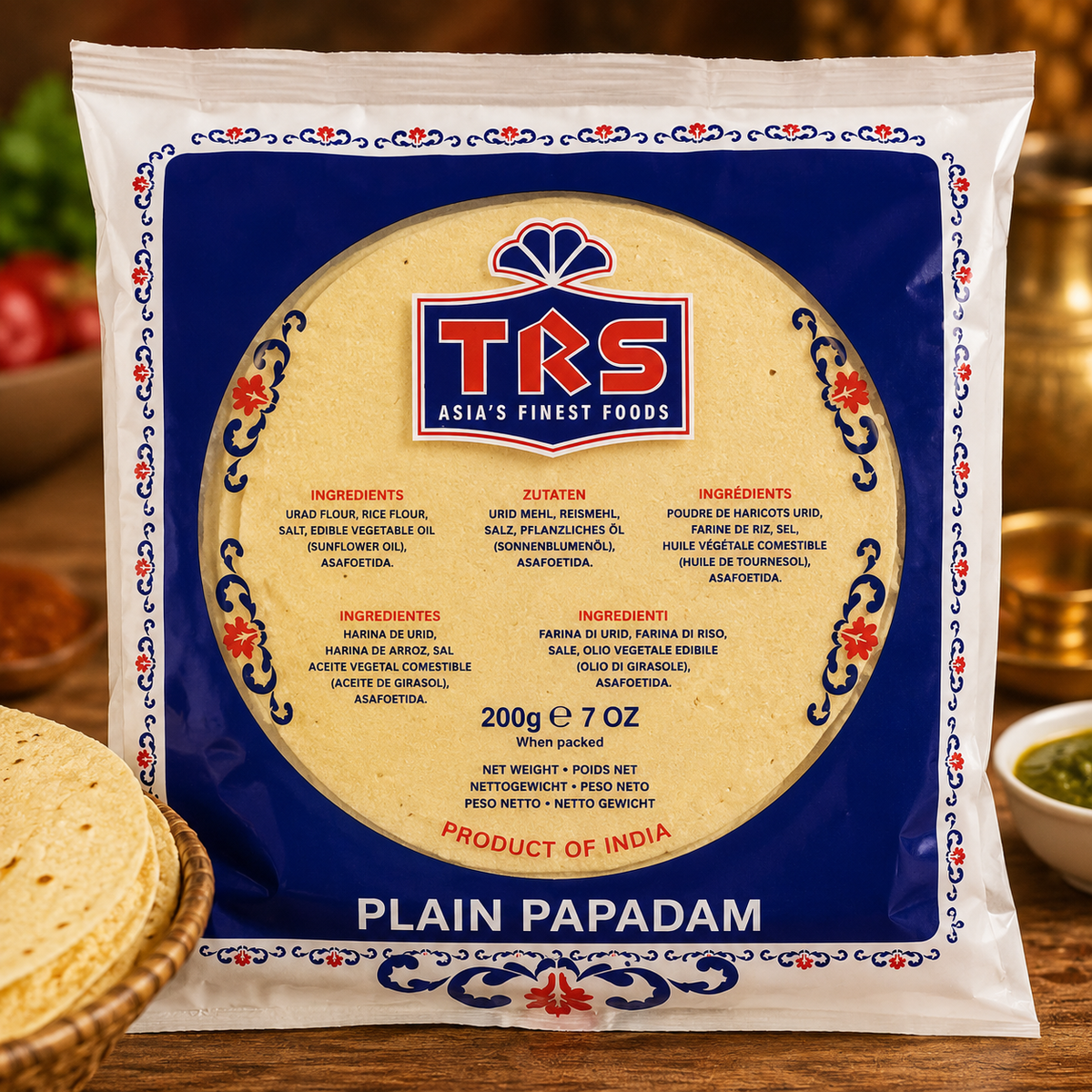 TRS Plain Papadam 200gm