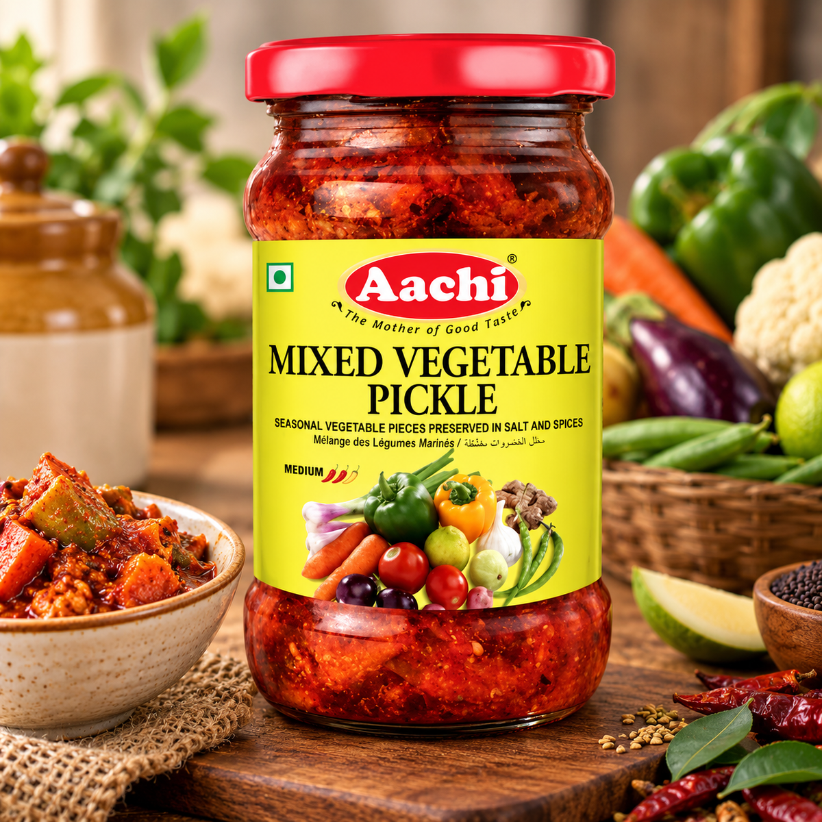 Aachi Mixed Vegetable Pickle 300g