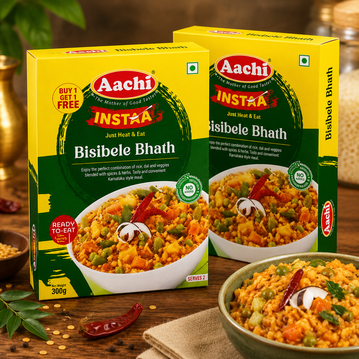 Aachi RTE Bisibelebath Rice 250g