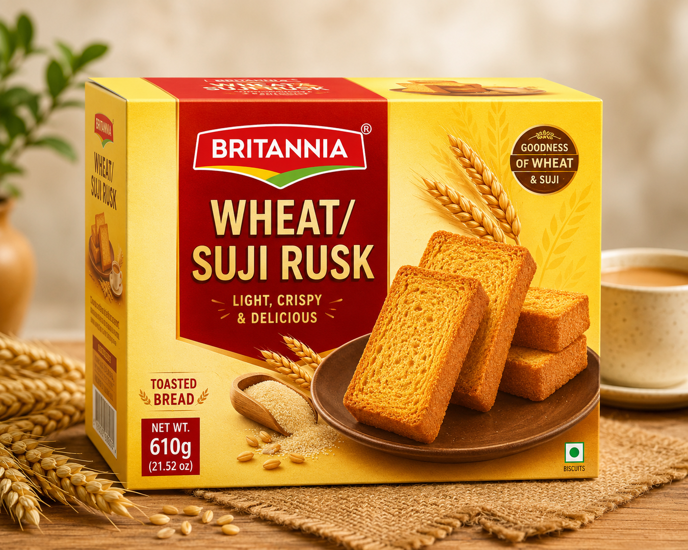 Britannia Wheat/Suji Rusk 610 gm