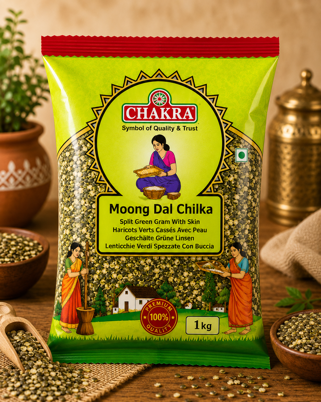Chakra Moong Dal Chilka 1kg