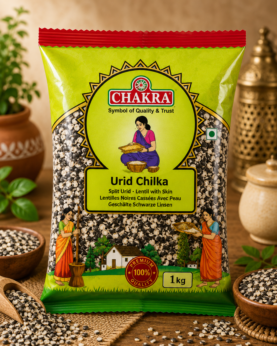 Chakra Urid Dal Chilka 1kg