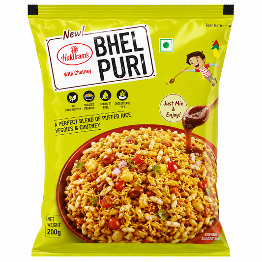 Haldiram Bhel puri with chutney