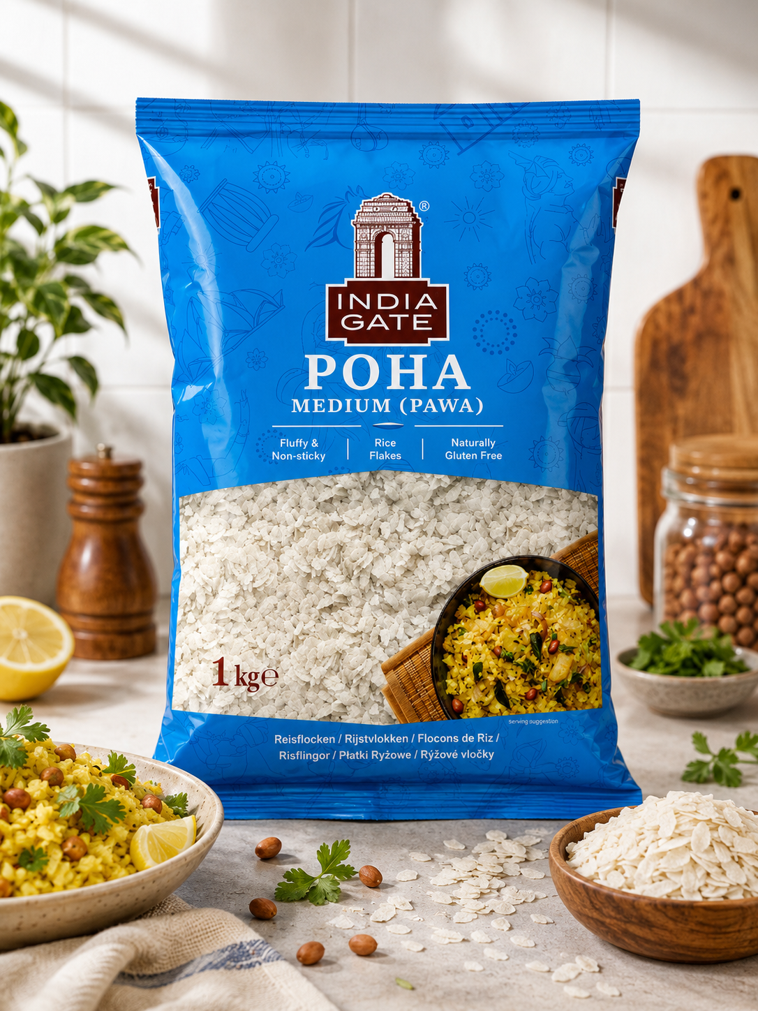 India Gate Poha Medium (Pawa) 1kg