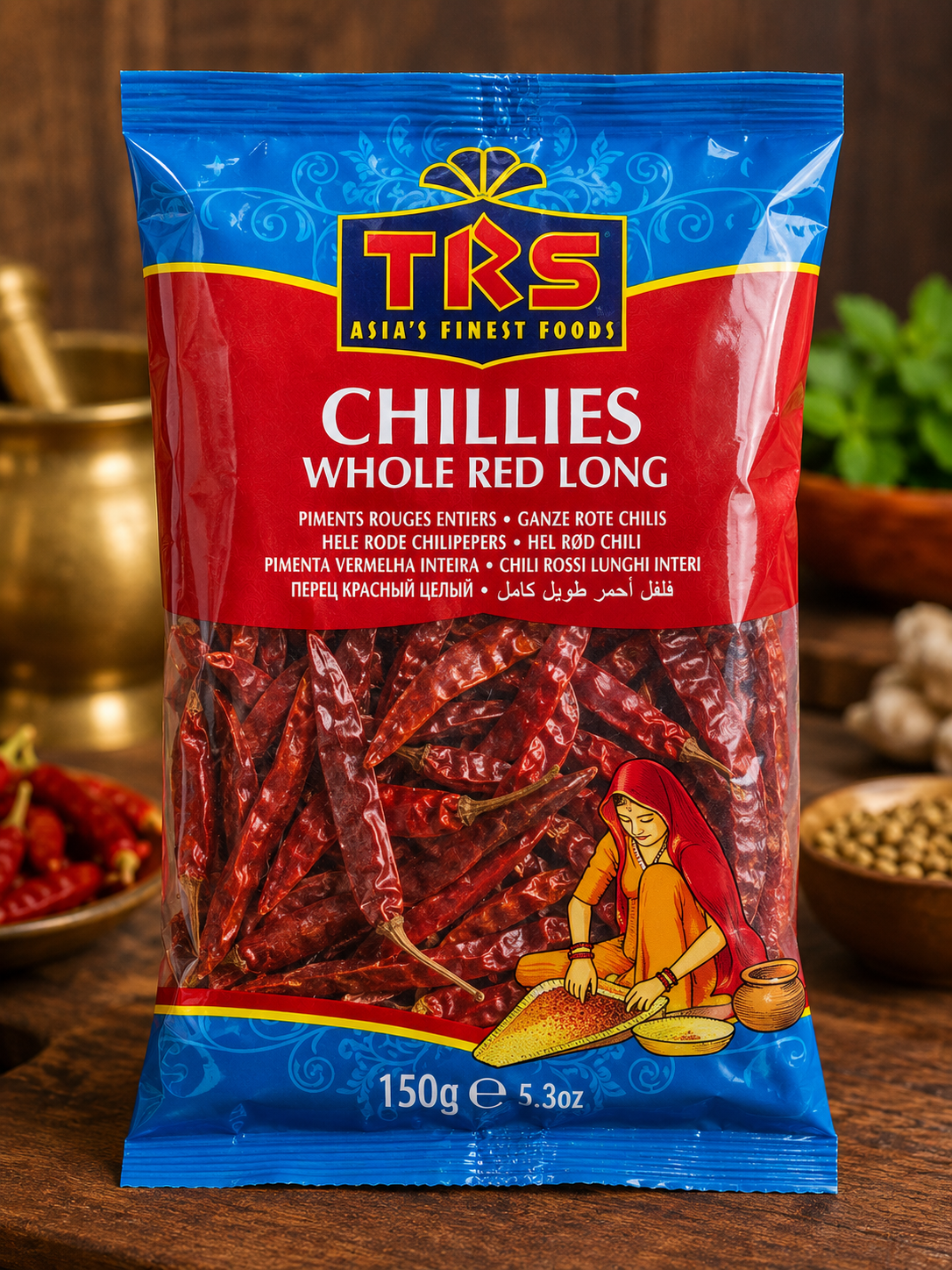 TRS Chillies Whole Red Long 150gm