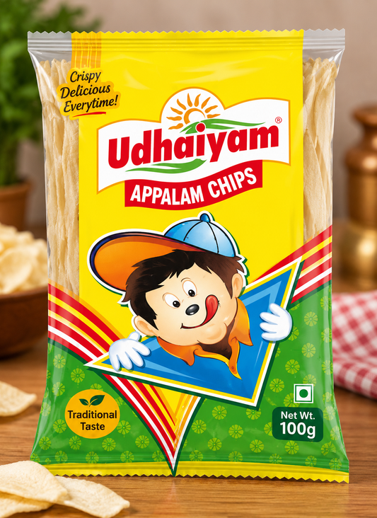 Udhaiyam Long Appalam Chips 100g