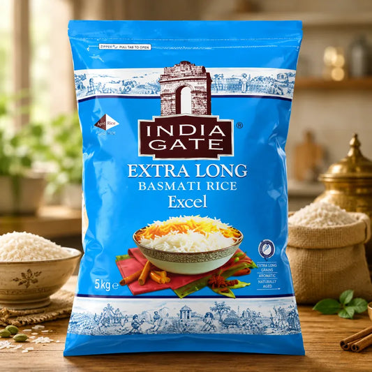 India Gate Extra Long Basmati Rice Excel 5kg