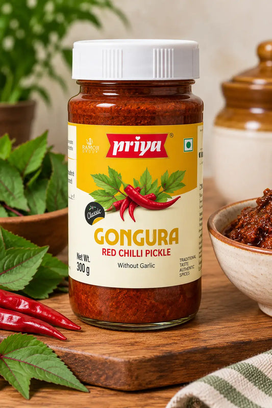 Priya Gongura Red Chilli Pickle 300g
